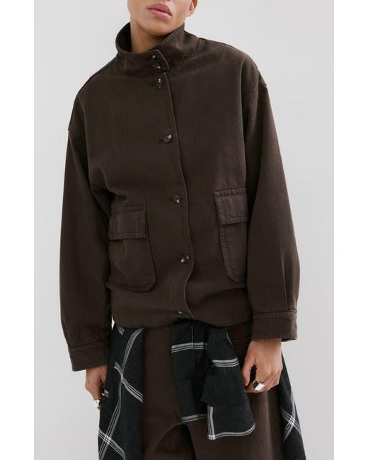 Mango Black Eugenie Cotton Twill Jacket