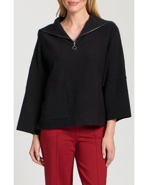 Apny Black Half-Zip Pullover