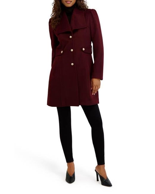 Kensie Red Wool Blend Long Coat