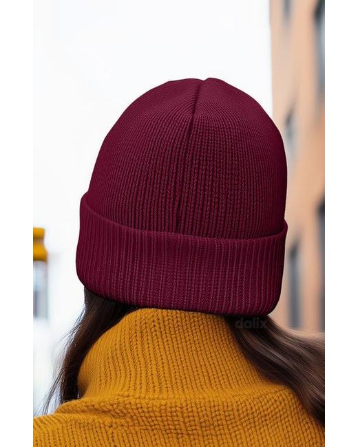 Alix Red Lil Flower Beanie Cap