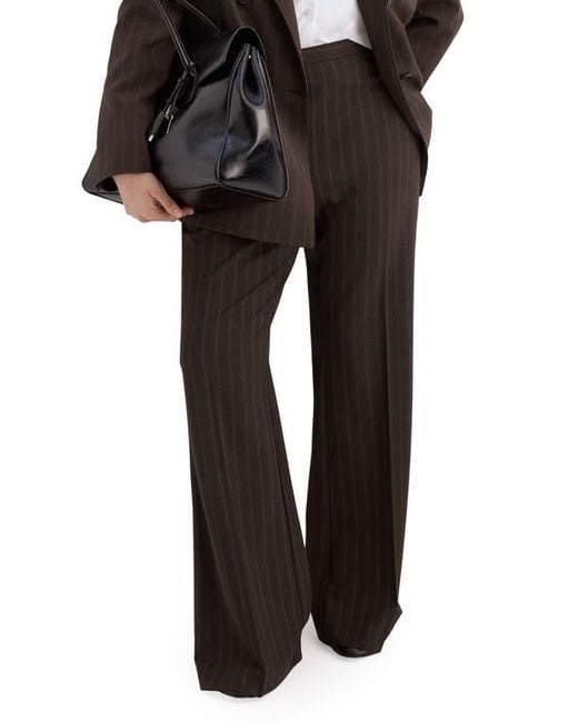 Mango Black Pinstripe Pants