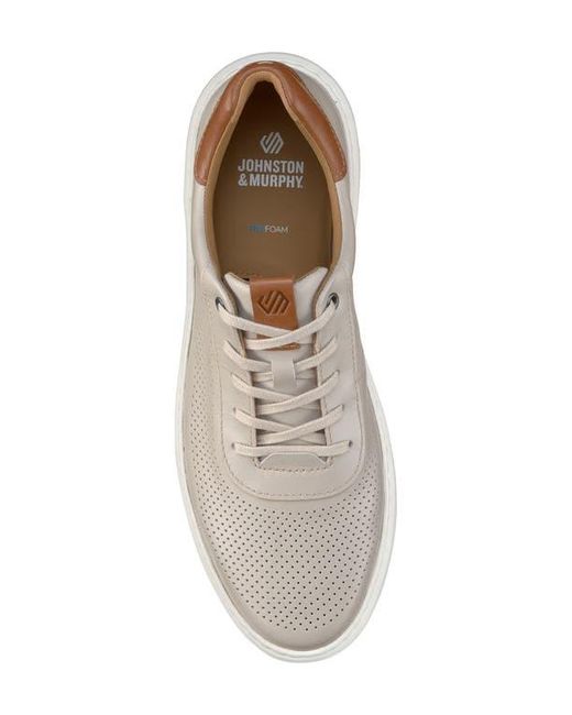 Johnston & Murphy White Anders Perforated Sneaker for men