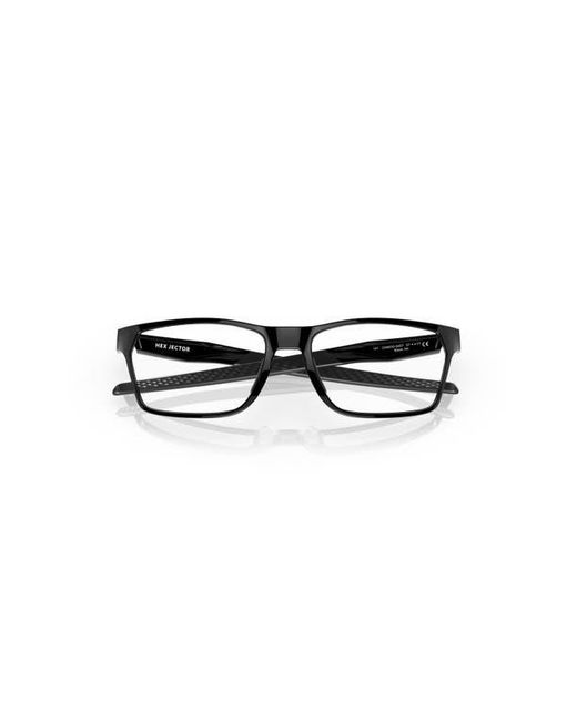 Oakley Black 55Mm Rectangle Optical Glasses for men