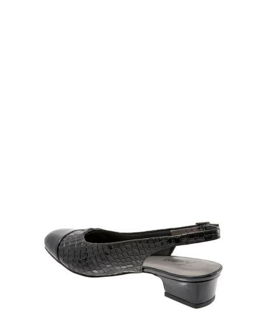Trotters Black 'Dea' Slingback