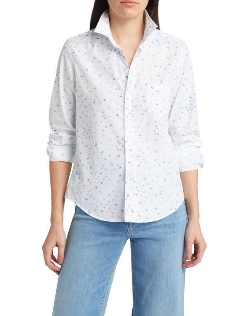 Frank & Eileen White Barry Tailored Fit Button-up Shirt