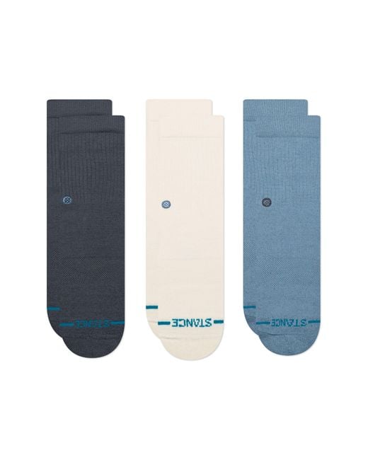 Stance Blue Icon 3-Pack Assorted Socks for men