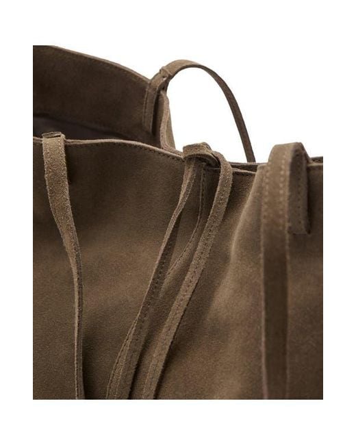 Mango Brown Suede Shopper Bag