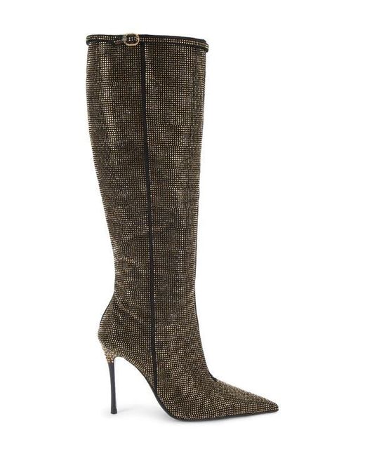 Kurt Geiger Brown Mayfair Pointed Toe Knee High Boot