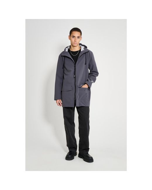 Stutterheim Blue Stockholm Patch Matte Raincoat