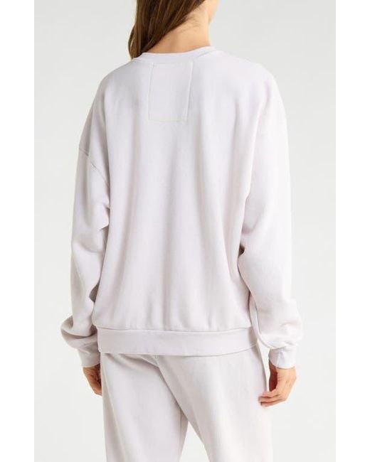 Aviator Nation White Logo Crewneck Sweatshirt