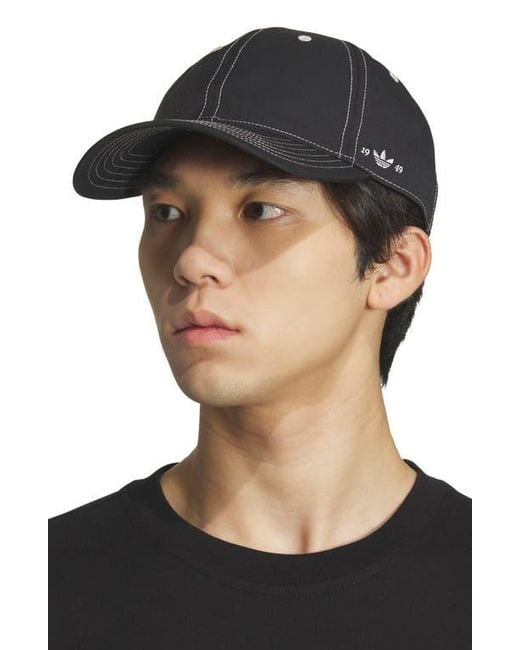 Adidas Black Stealth Strap Back Baseball Cap for men
