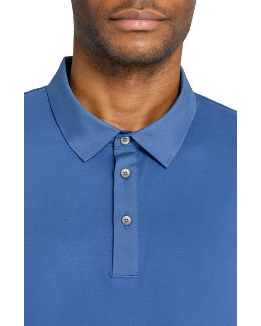W.r.k. Blue Solid Reworked Slim Fit Polo for men