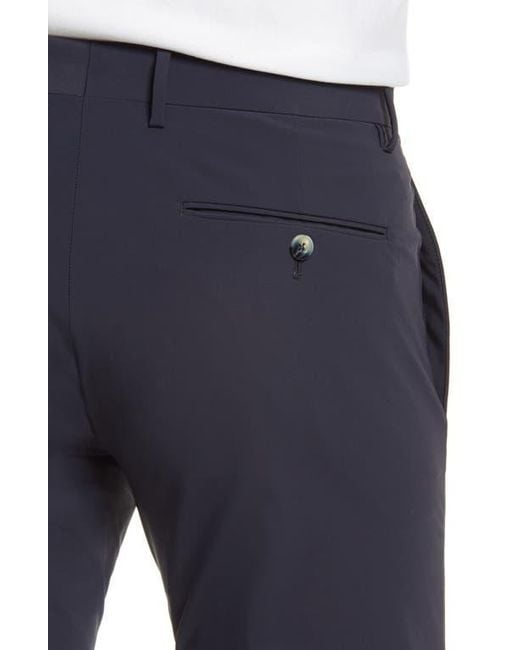 Zanella Blue Active Stretch Flat Front Pants for men