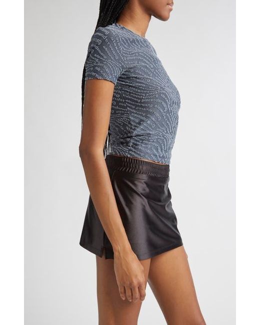 Alexander Wang Blue Logo Jacquard Baby Tee