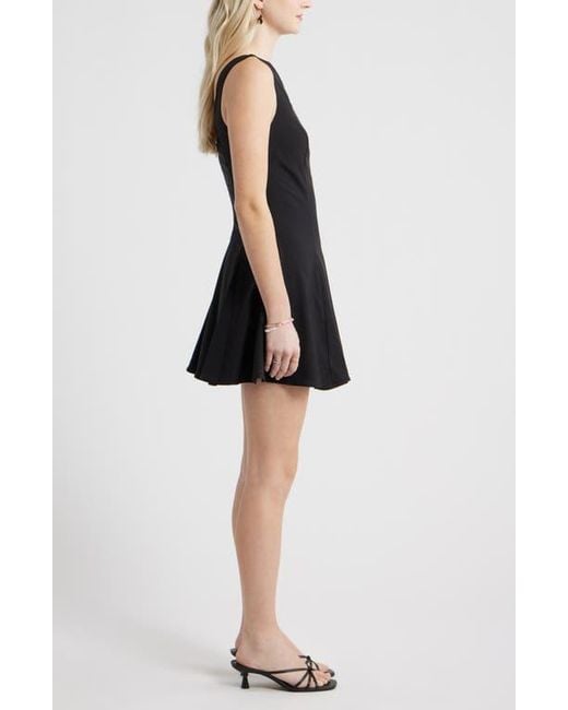 blue black gold white dress Matteau Boat Neck Bias Dress - Black