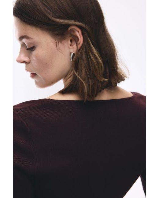 H&M Purple Square-Neck Top