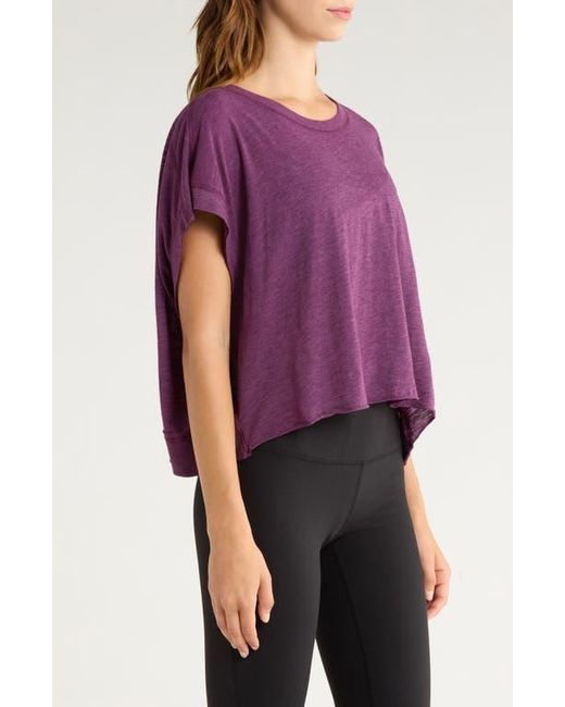 Free People Purple Fp Movement My Tee Time Open Back T-Shirt