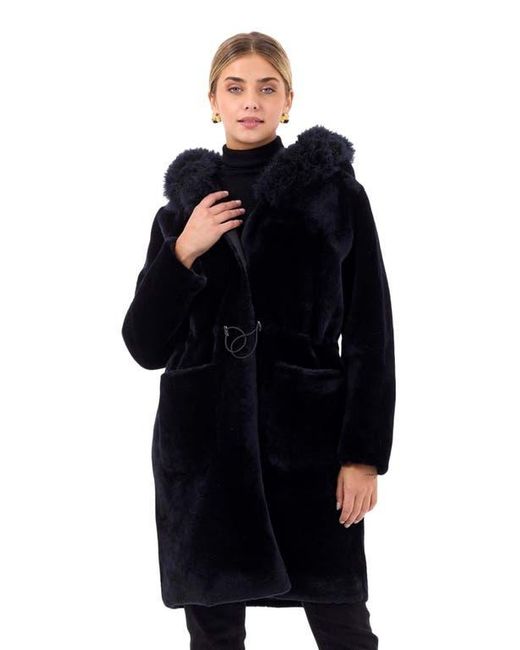 Gorski Black Reversible Shearling Parka With Trim