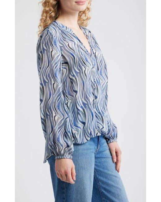 Apny Blue Printed Top