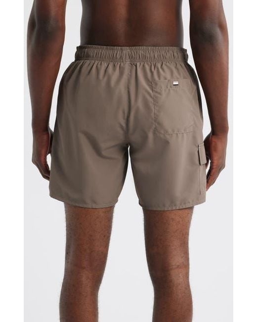 Boss Brown Dive Swim Trunks for men