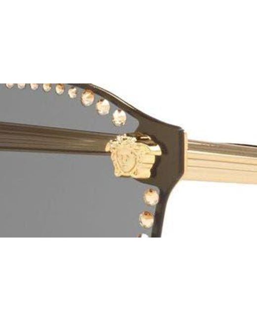 Versace Gray 42mm Shield Sunglasses