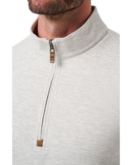 Travis Mathew Gray Cloud Quarter Zip for men