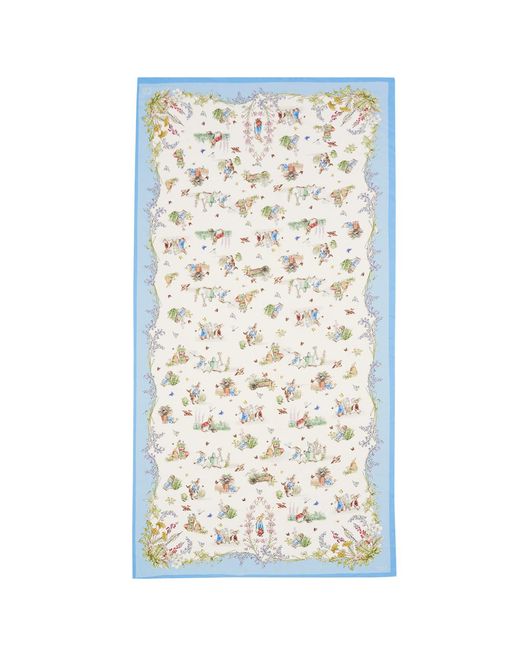 Fable England White X Peter Rabbit Rectangle Scarf