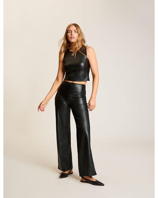 Commando Black Faux Leather Shell