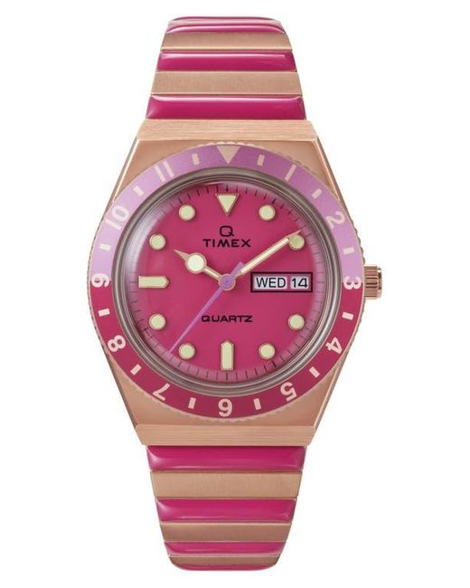 Timex Pink Q Timex Bracelet Watch, 36Mm