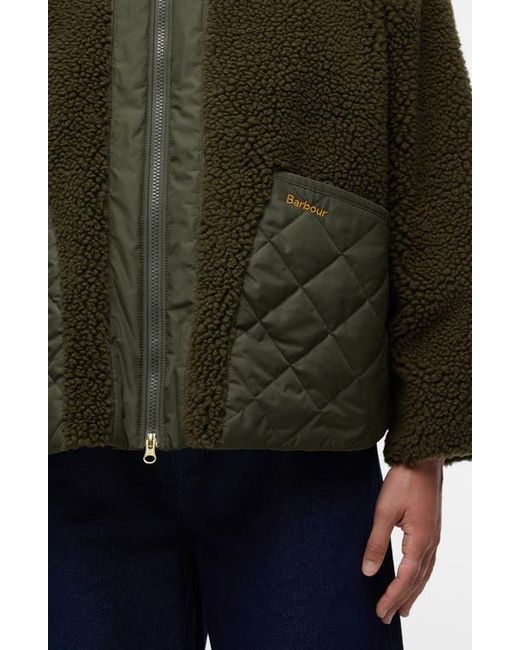 Barbour Black Brawby High Pile Fleece Jacket