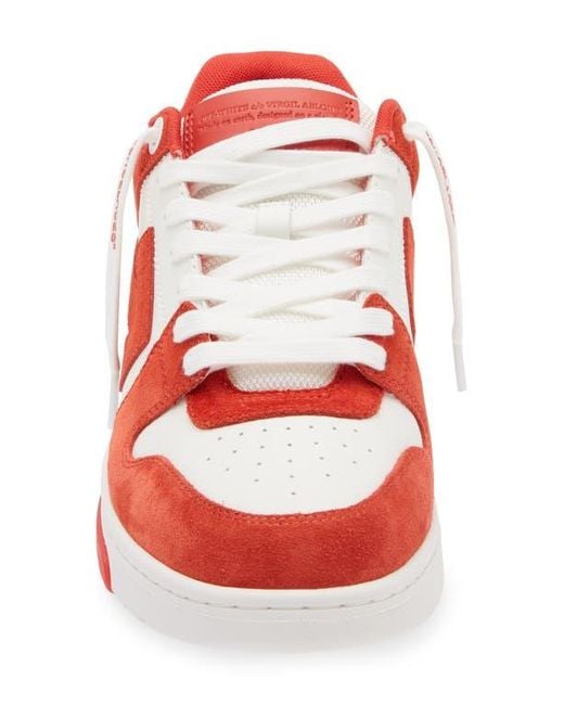 Off-White c/o Virgil Abloh Red Out Of Office Low Top Sneaker for men