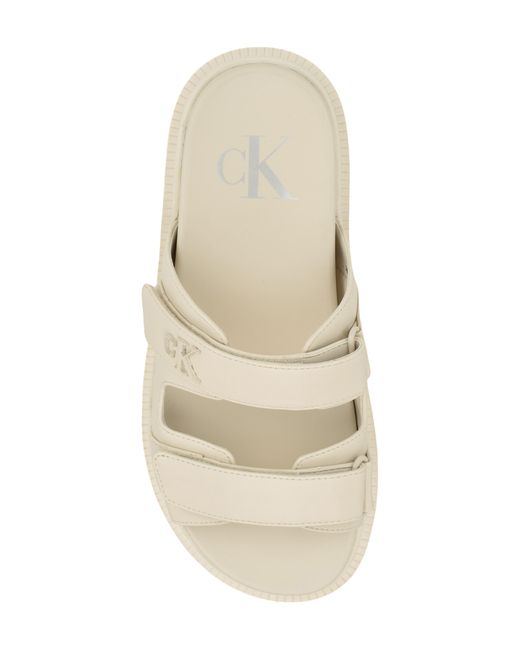 Calvin Klein White Donnie Slide Sandal