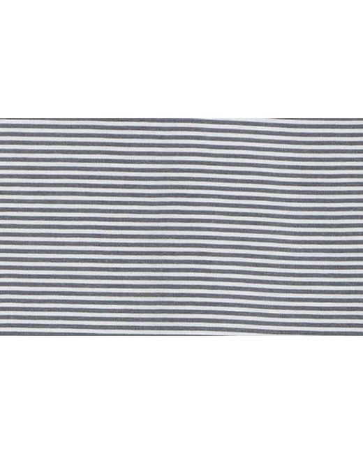 Burberry Gray Stripe Chest Logo T-Shirt for men