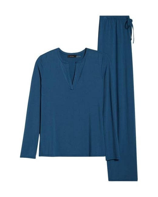 Natori Blue Feathers Elements Pajamas