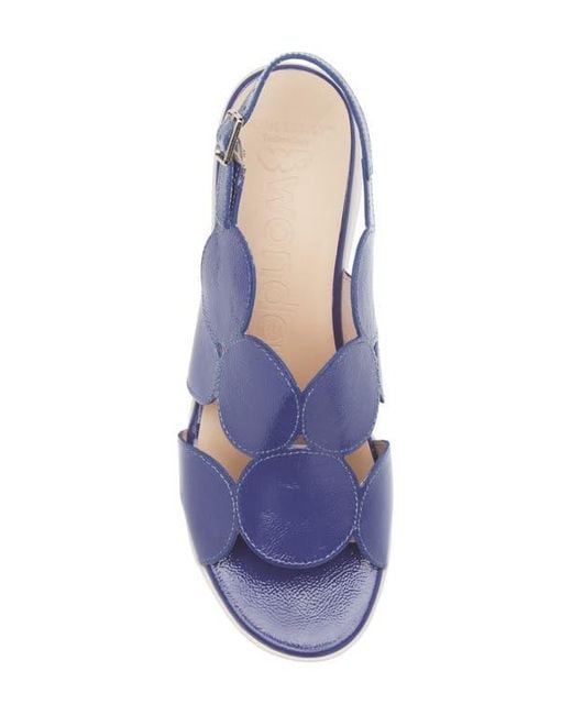 Wonders Blue Platform Sandal