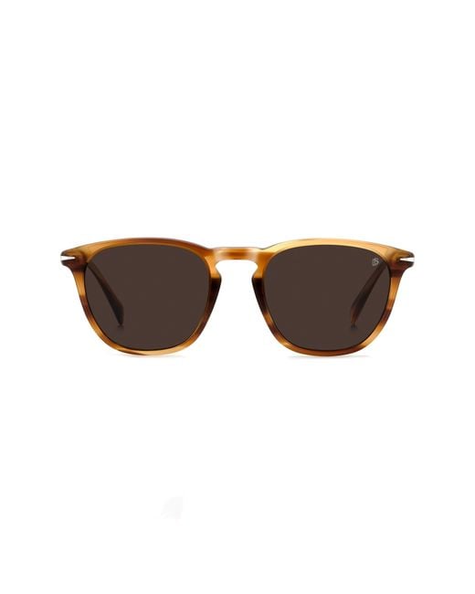 David Beckham Brown 51Mm Rectangular Sunglasses for men