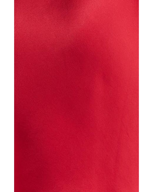 Etam Red Milky Lace Trim Silk Chemise