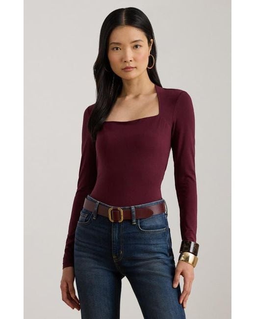 Ralph Lauren Red Ranier Jersey Top