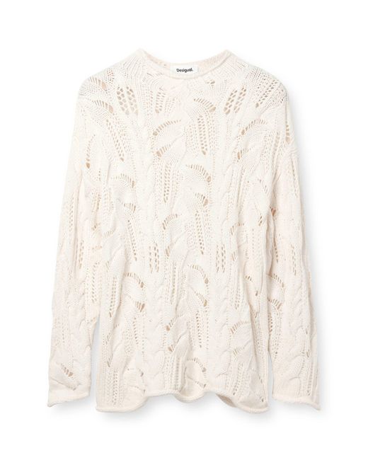 Desigual Natural Jers Milano Oversize Sweater
