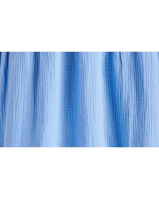 Steve Madden Blue Amira Tiered Cotton Midi Dress