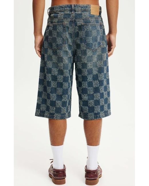 Cotton On Blue Super Baggy Jort for men