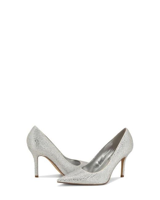 Nine West White Glamor Pointed Toe Pump