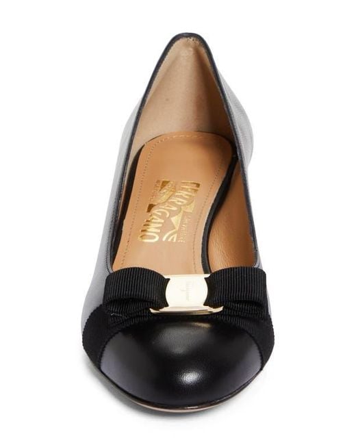 Ferragamo Black Vara Soft Pump