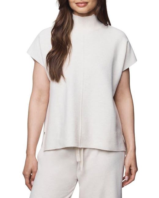 Splendid White Winslow Mock Neck Pullover