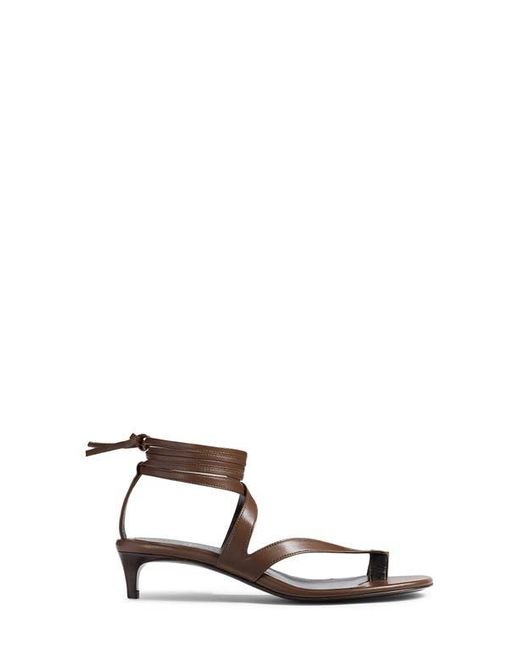 Khaite Brown Aimee Strappy Kitten Heel Sandal