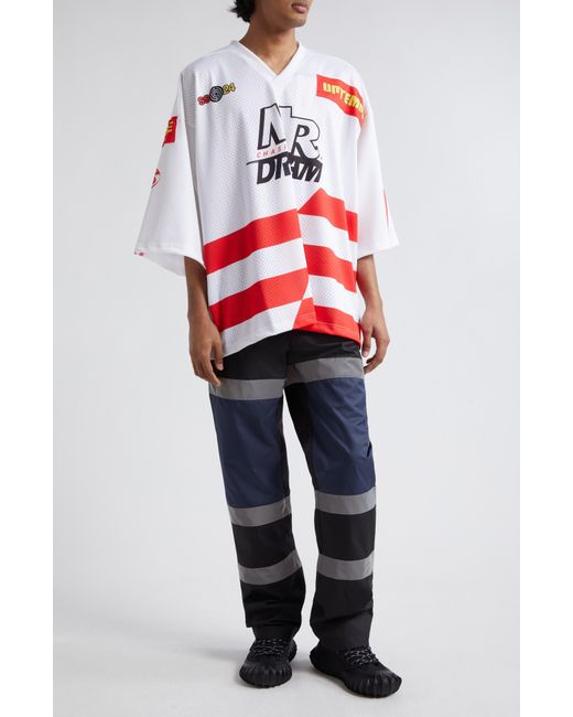 Martine Rose Red Gender Inclusive Oversize Football Jersey