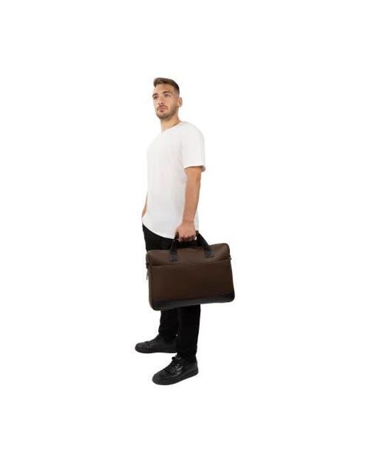 Bugatti Brown Central Briefcase