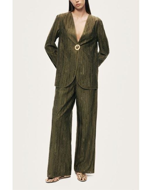 Nocturne Green Textured Tailored Jacket