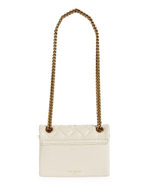 Kurt Geiger Metallic Mini Kensington Eye Quilted Leather Crossbody Bag