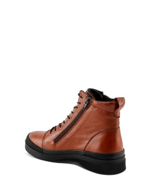 Spring Step Brown Hoylein Combat Boot